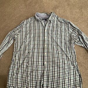 Tommy Hilfiger Men's Checkered Shirt - Blue and White